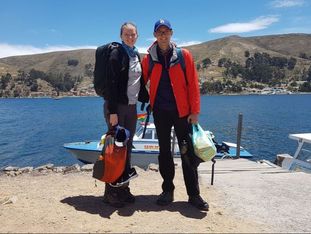On the banks of Lake Titicaca
